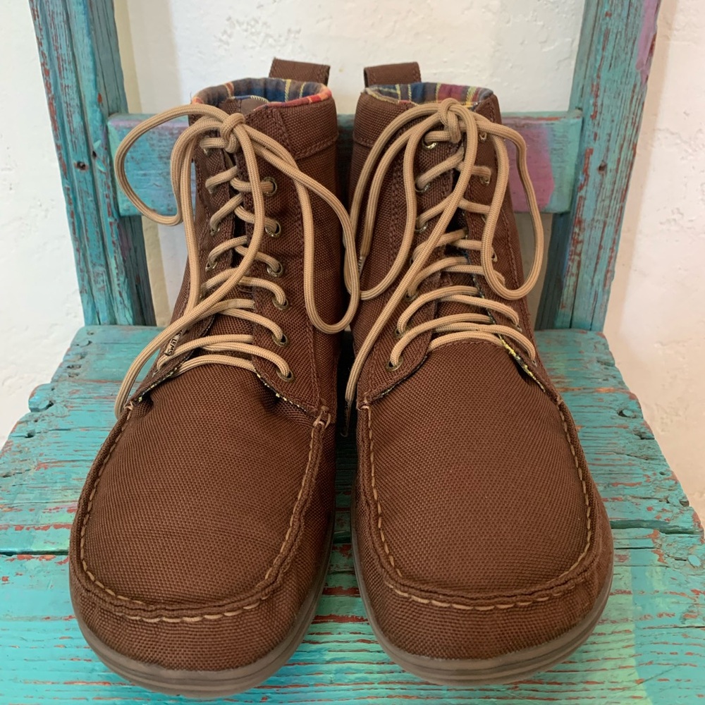 LEMS BOULDER BOOT PINECONE BROWN MEN SZ 13 MINIMALIST ZERO DROP HIKING READ!!